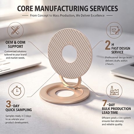 OX-3 Double-Sided Magnetic Holder · Champagne gold · manufacturing services