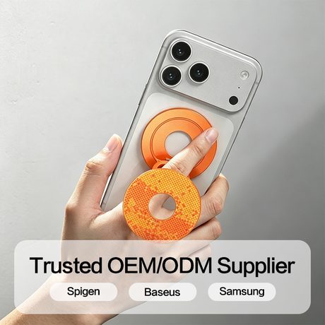 OX-3 Double-Sided Magnetic Holder · Amber orange · OEM / ODM support