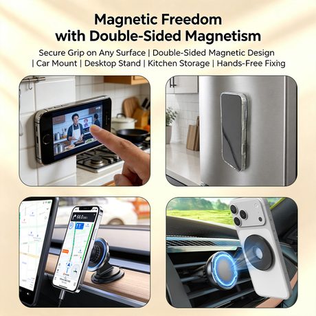 OX-3 Double-Sided Magnetic Holder · Amber orange · double-sided use